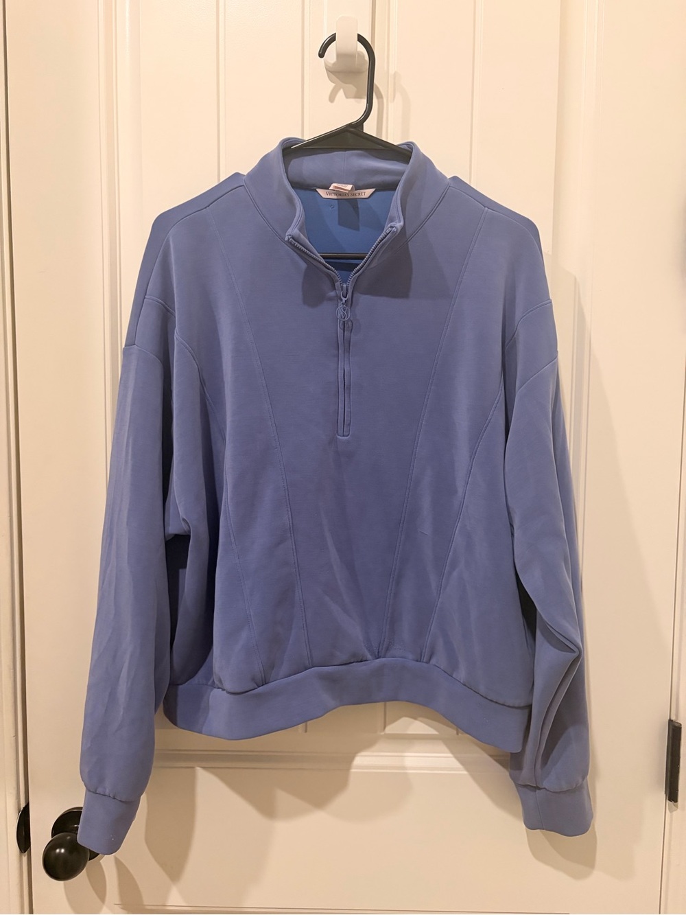 Victoria's Secret Periwinkle Blue Quarter-Zip Turtleneck Sweater